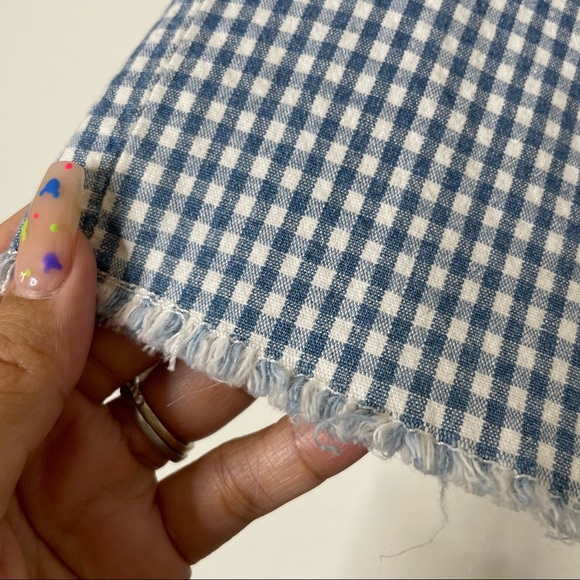 Madewell Stretch Straight Mini Skirt in Gingham: Raw-Hemmed Edition - Picture 9 of 11